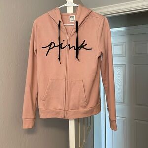 Pink Hoodie Sweater with zipper